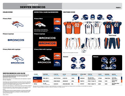 Denver Broncos flag color codes